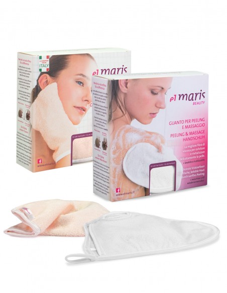 Confezioni del guanto scrub e del guanto struccante decontestualizzate